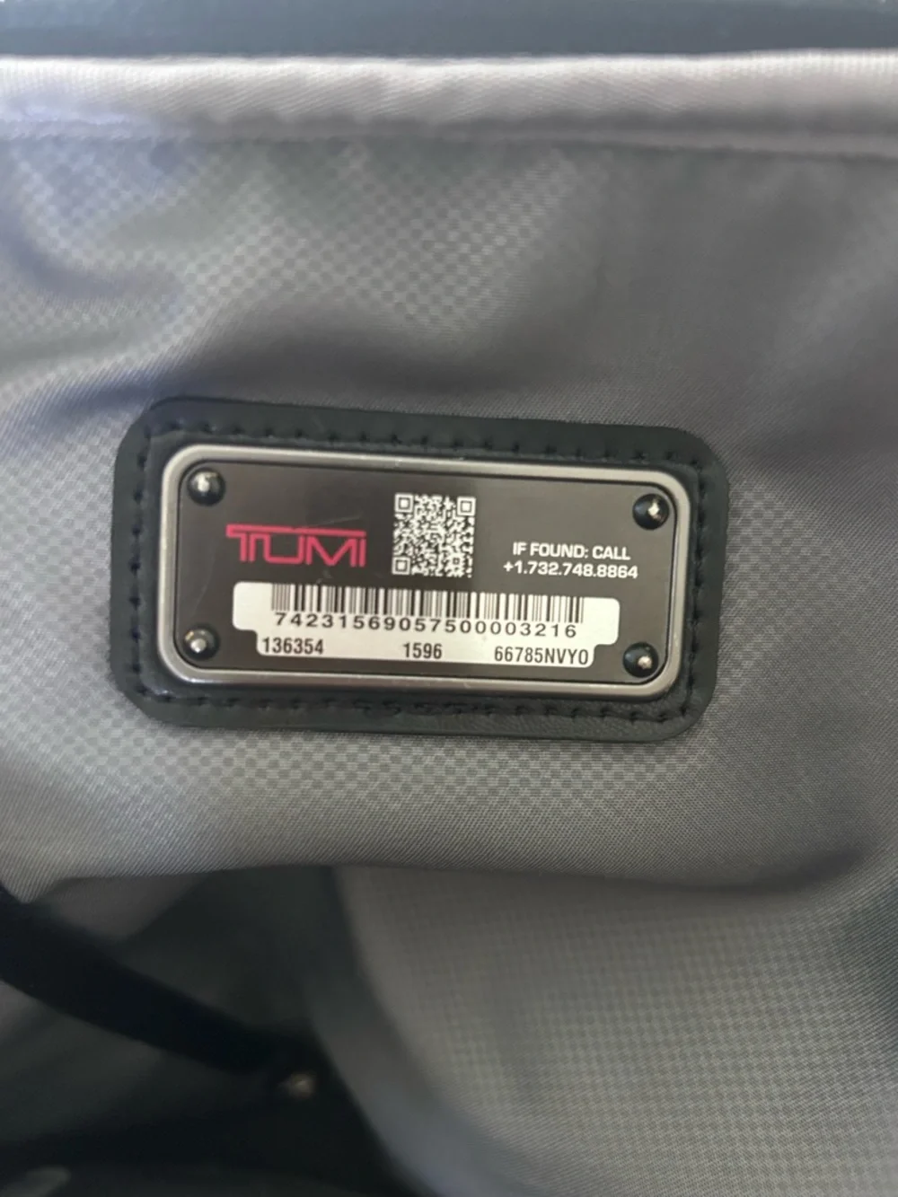 Tumi Navy Blue Men's Backpack with Front Zip Pocket